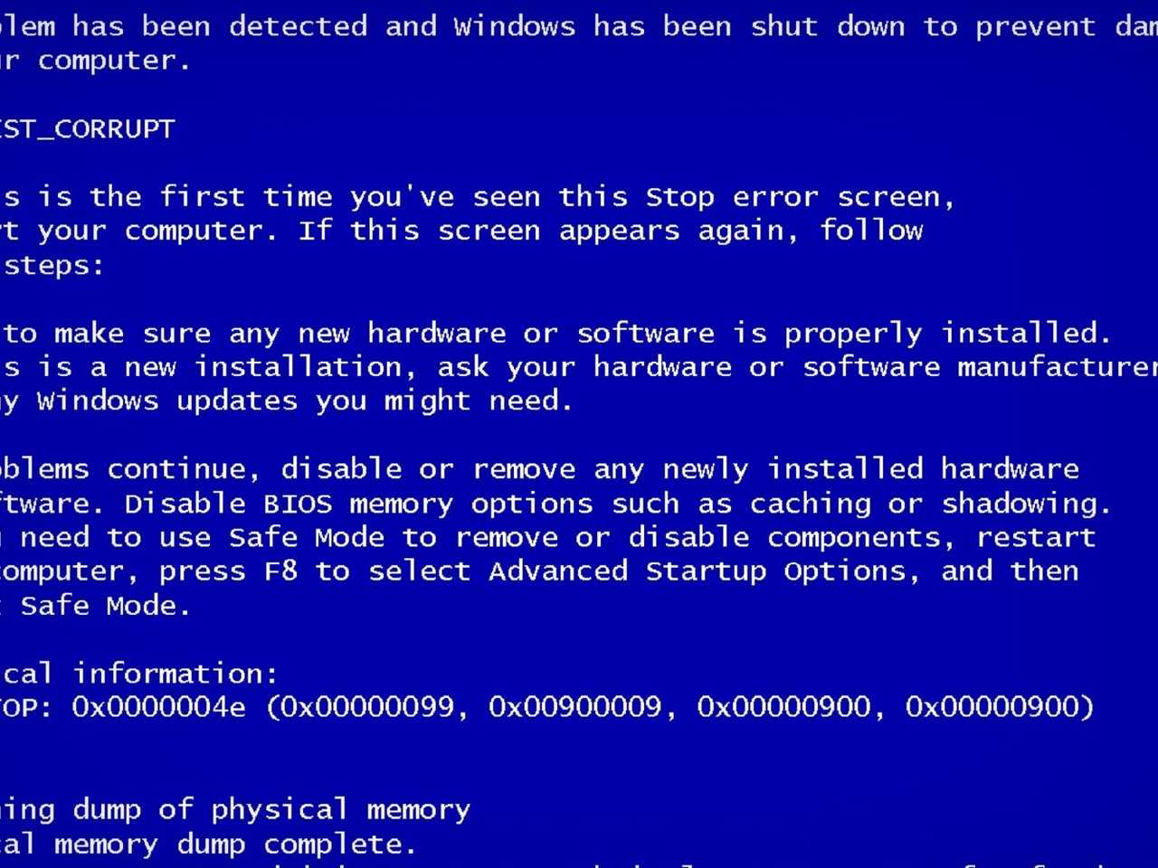 картинки синего экрана смерти windows