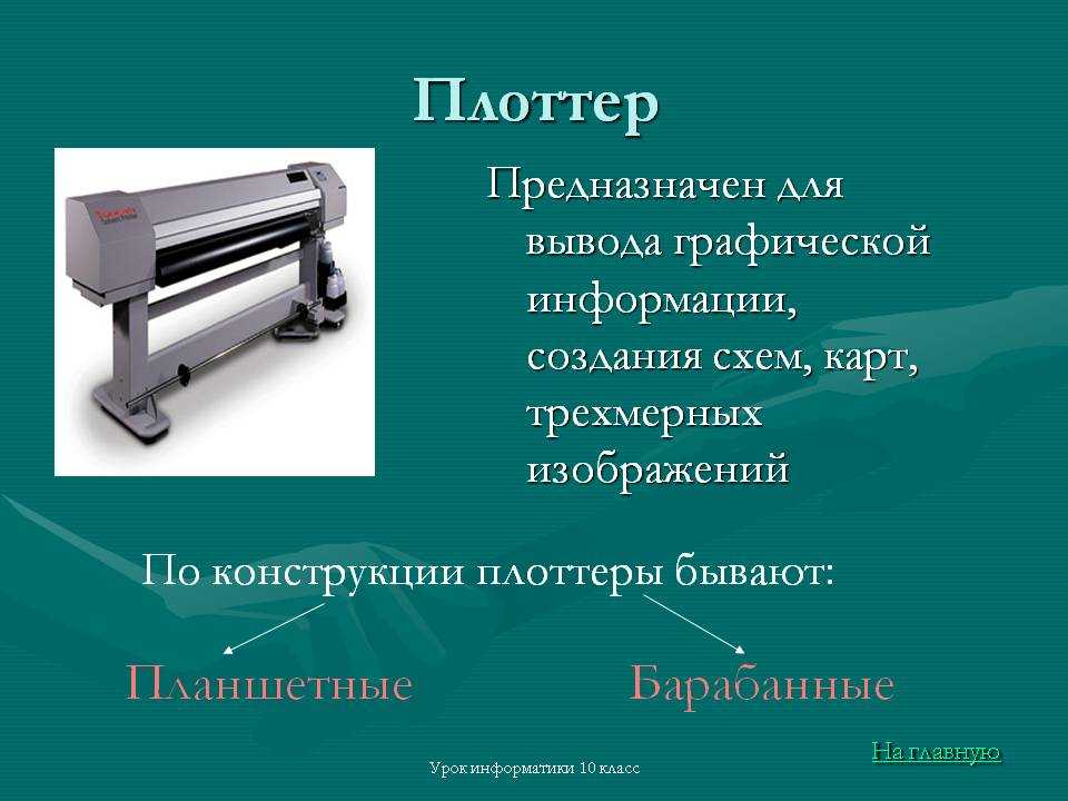 Принтеры и плоттеры презентация
