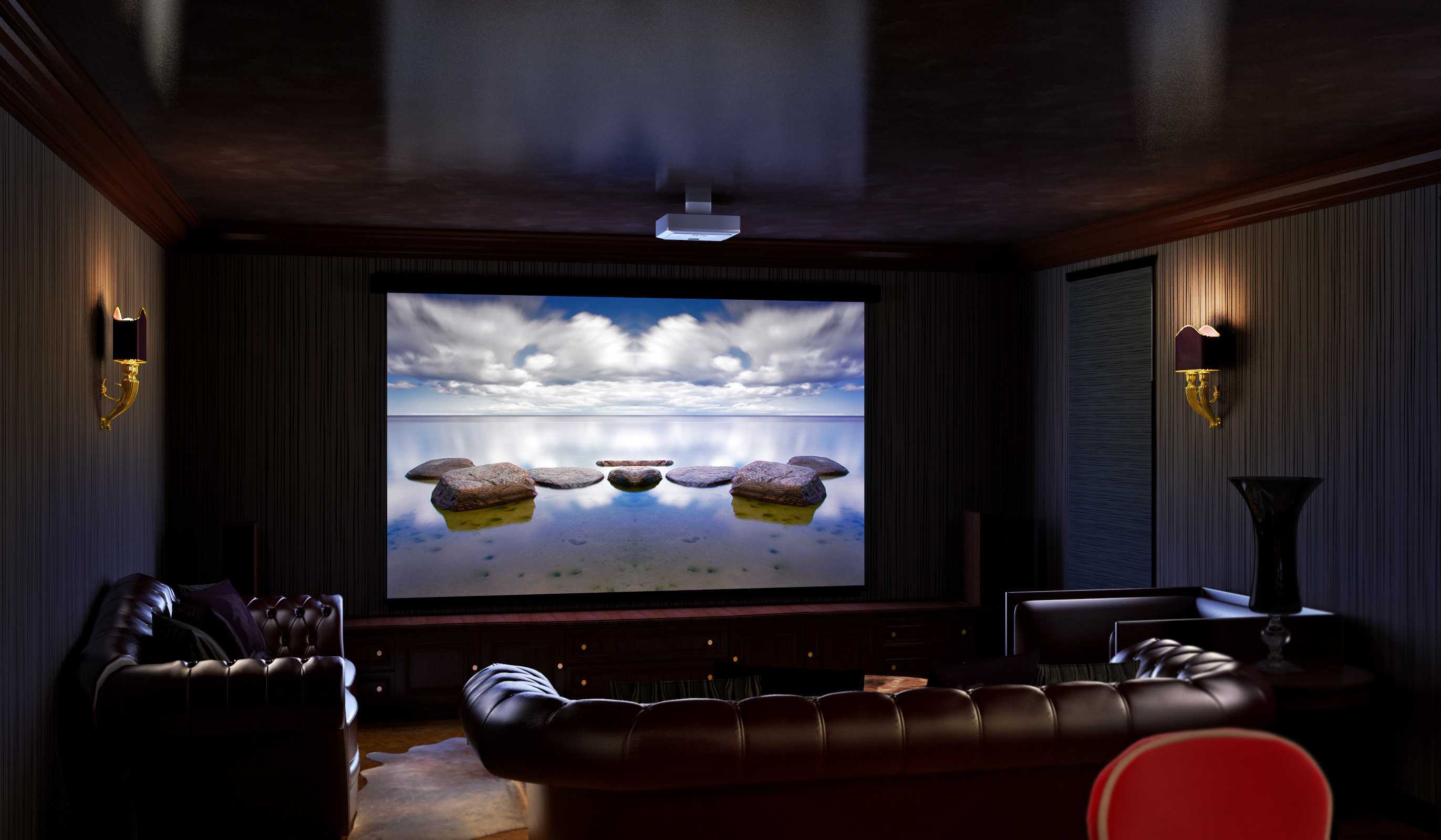 Домашний кинотеатр android. Проектор barco, Home Cinema 3020. Домашний кинотеатр с телевизором. Проектор в интерьере.