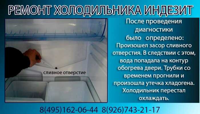Дренажное отверстие в холодильнике должно быть открыто или закрыто
